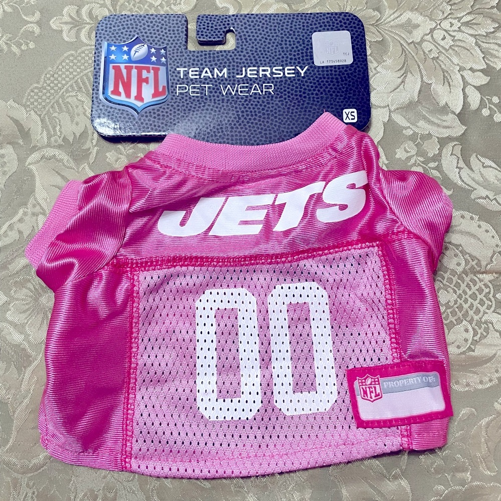 Pink Jets pet NFL team jersey